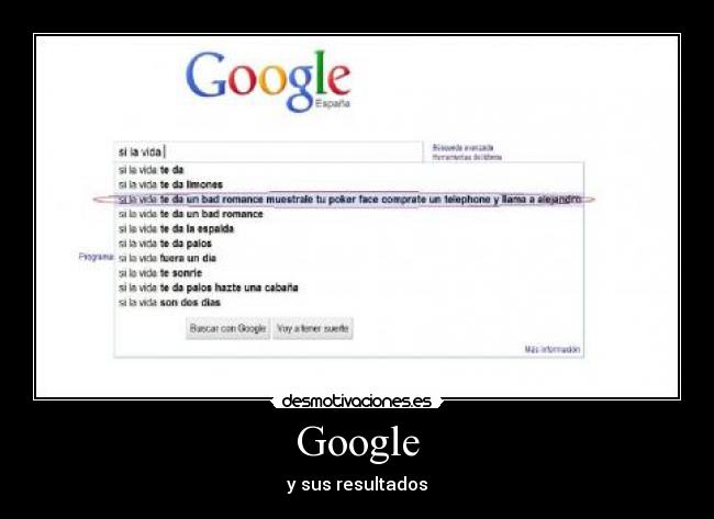 Google - y sus resultados