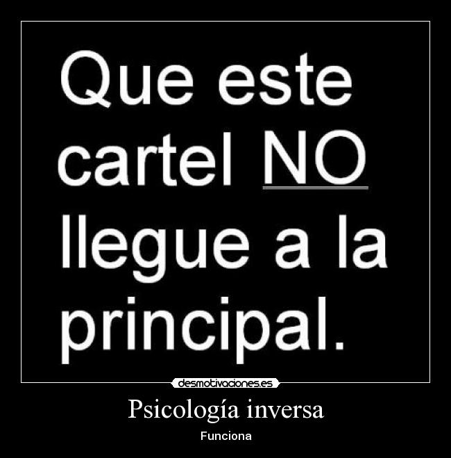 Psicología inversa -