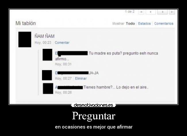 Preguntar - en ocasiones es mejor que afirmar