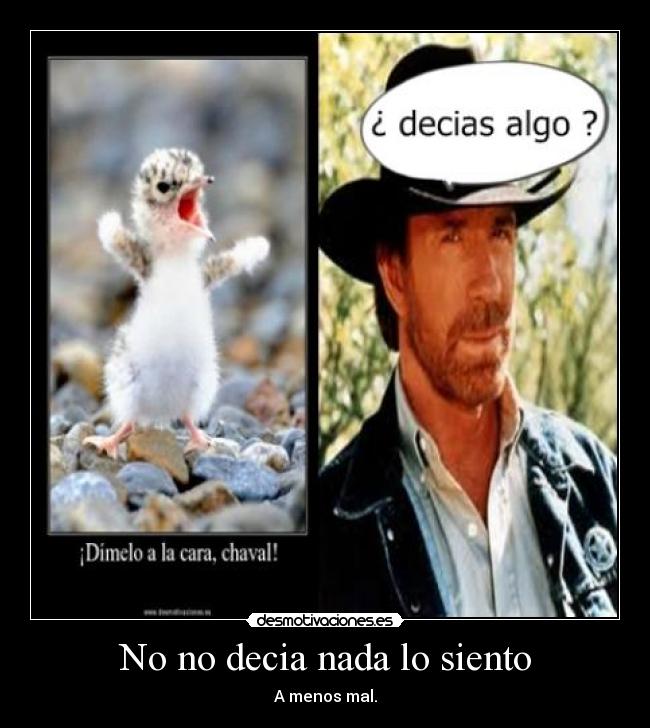 No no decia nada lo siento - A menos mal.