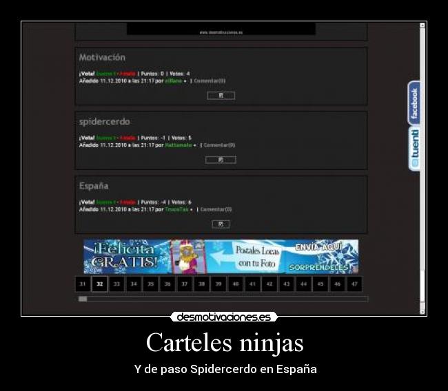 Carteles ninjas -