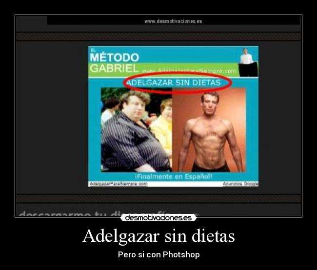 Adelgazar sin dietas - Pero si con Photshop