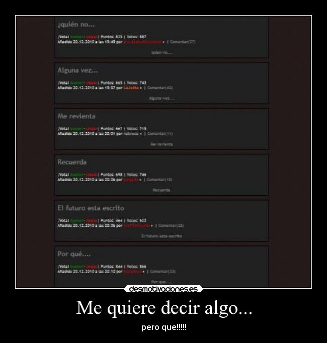 Me quiere decir algo... - 
