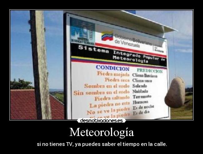 Meteorología - si no tienes TV, ya puedes saber el tiempo en la calle.