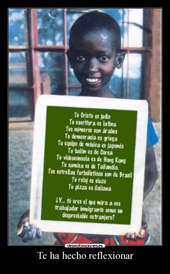 Te ha hecho reflexionar -