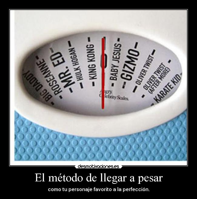 El método de llegar a pesar -