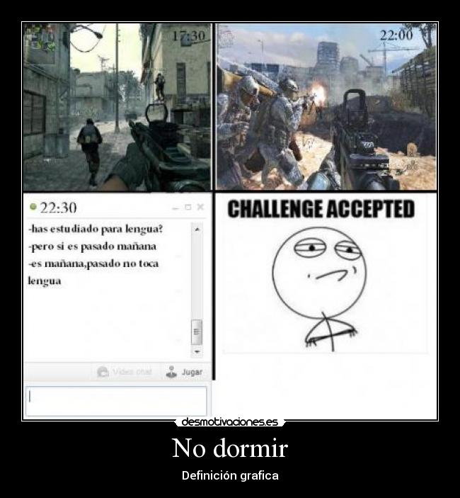 No dormir -