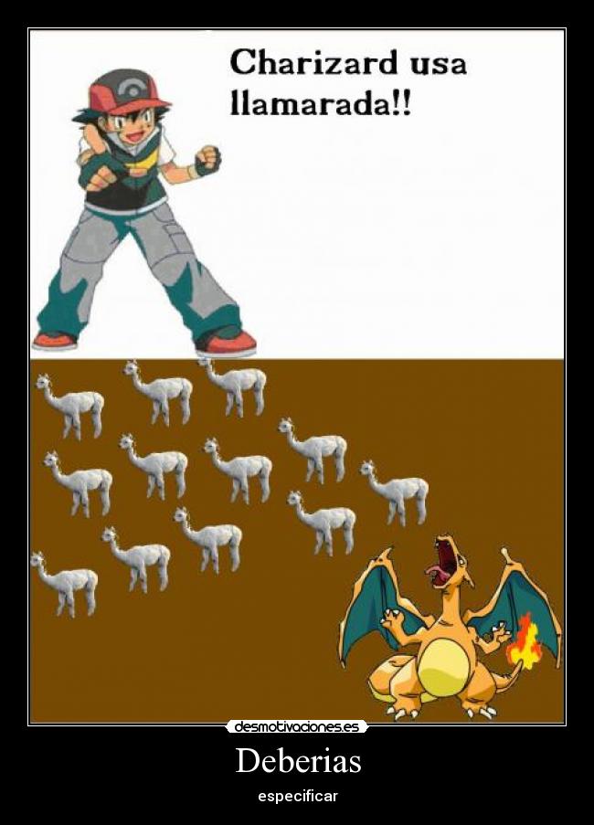 Deberias - especificar