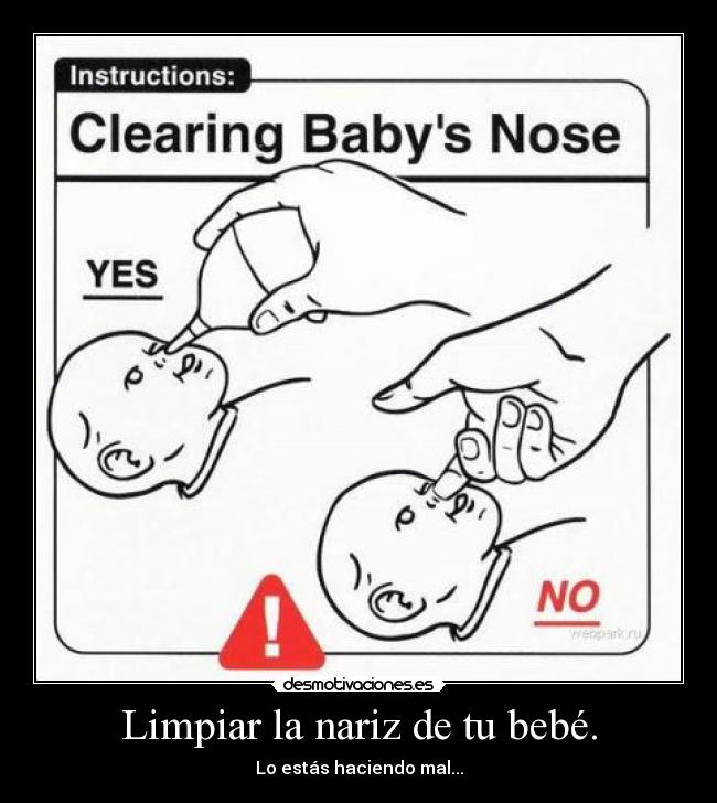 Limpiar la nariz de tu bebé. - 
