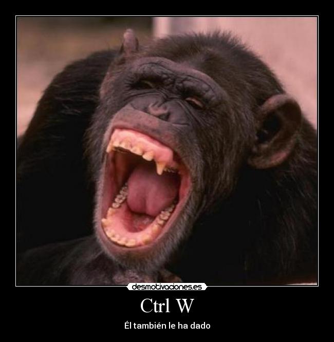 Ctrl W - Él también le ha dado