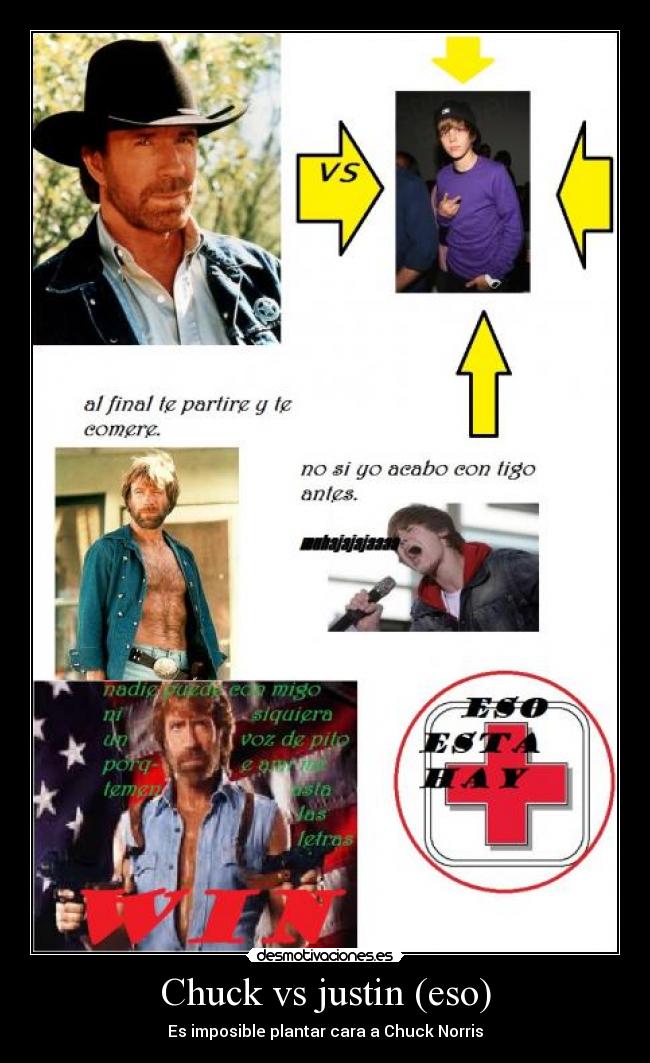 Chuck vs justin (eso) - Es imposible plantar cara a Chuck Norris