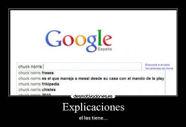 Explicaciones - el las tiene....
