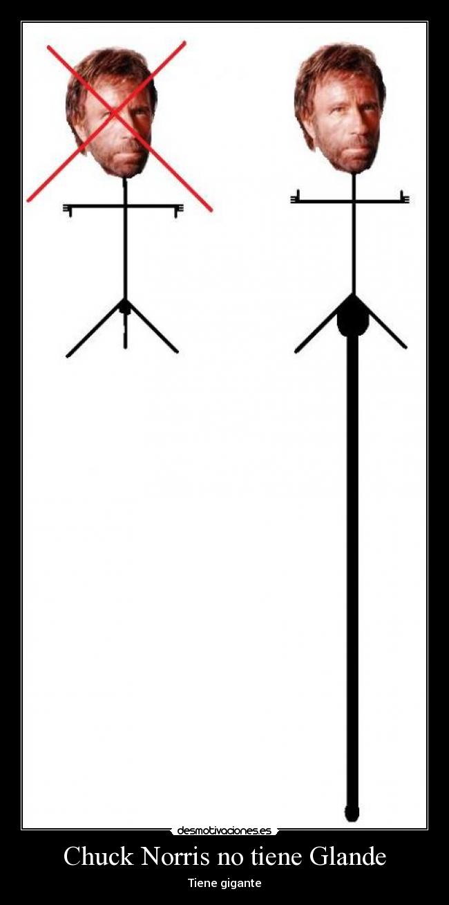 Chuck Norris no tiene Glande - Tiene gigante