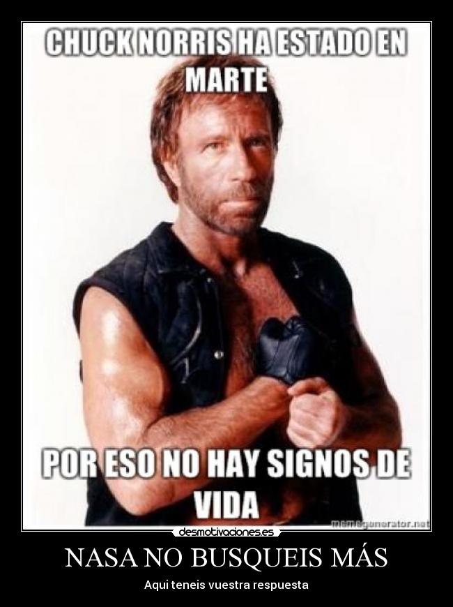 NASA NO BUSQUEIS MÁS - Aqui teneis vuestra respuesta