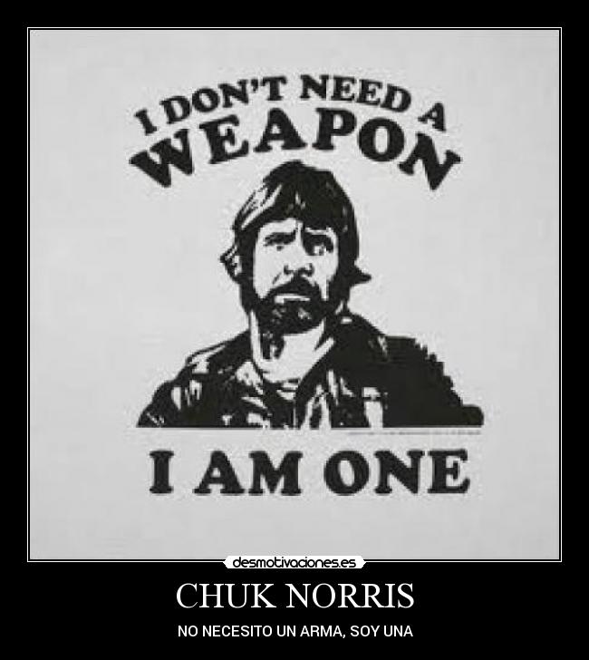 CHUK NORRIS - NO NECESITO UN ARMA, SOY UNA