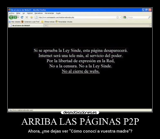 ARRIBA LAS PÁGINAS P2P -