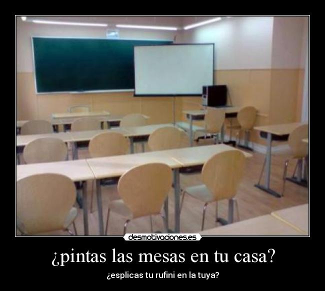 ¿pintas las mesas en tu casa? -