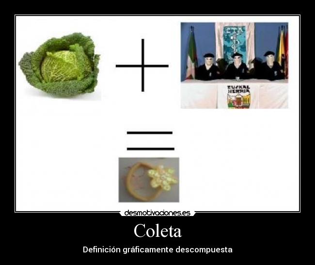Coleta - Definición gráficamente descompuesta