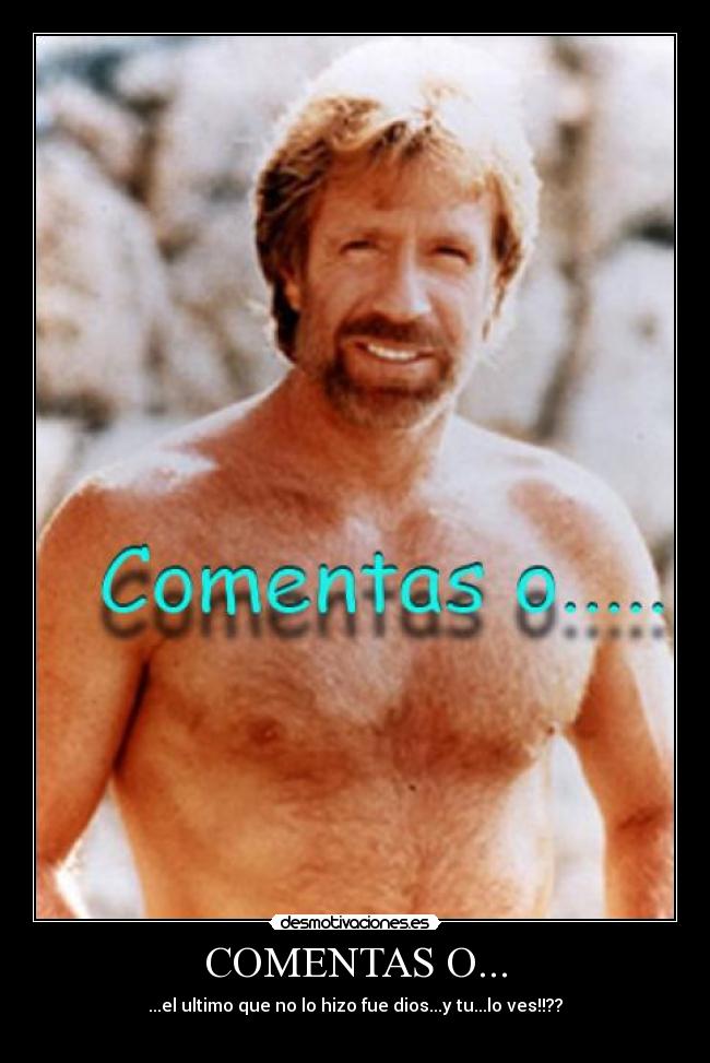 COMENTAS O... - ...el ultimo que no lo hizo fue dios...y tu...lo ves!!??