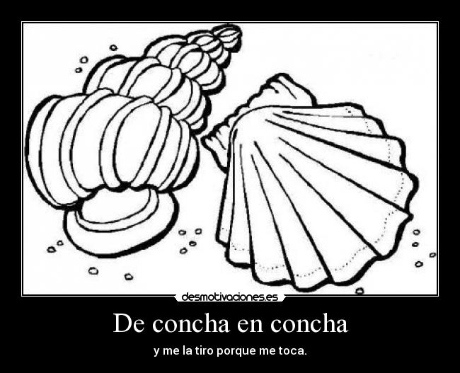 De concha en concha - y me la tiro porque me toca.
