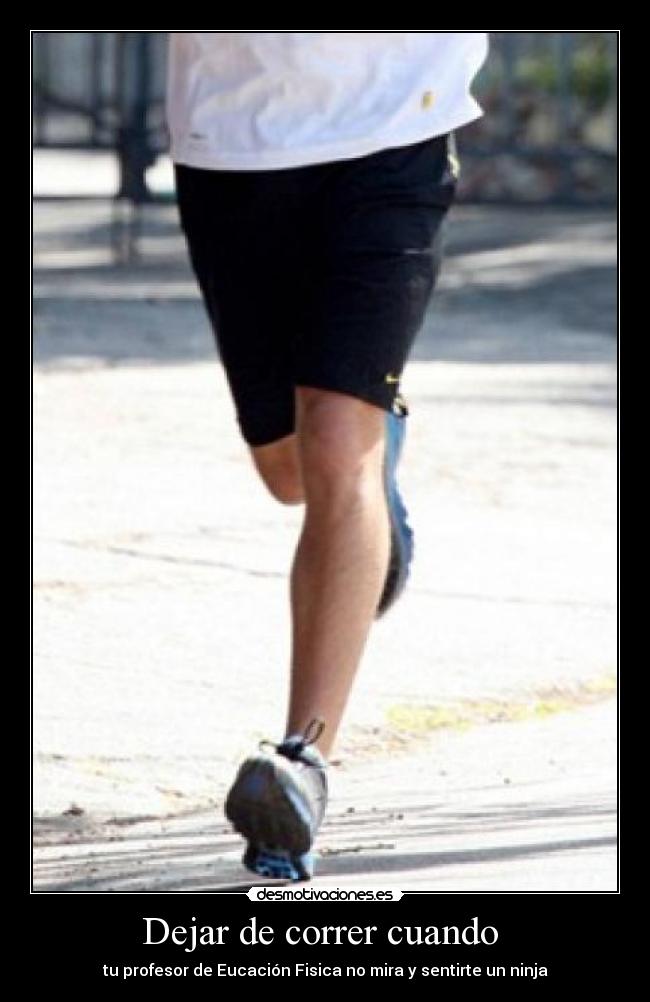 Dejar de correr cuando -