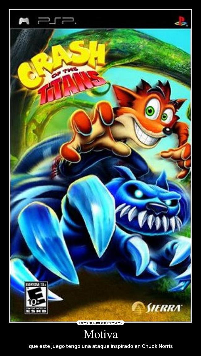 Motiva - que este juego tengo una ataque inspirado en Chuck Norris