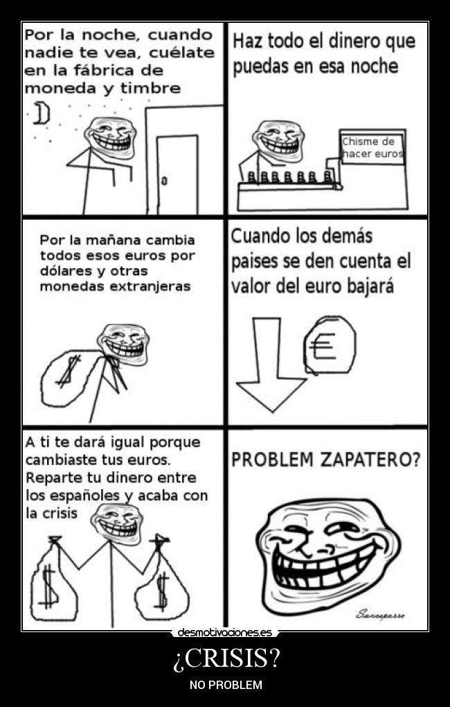 carteles sanceporro crisis trollface desmotivaciones