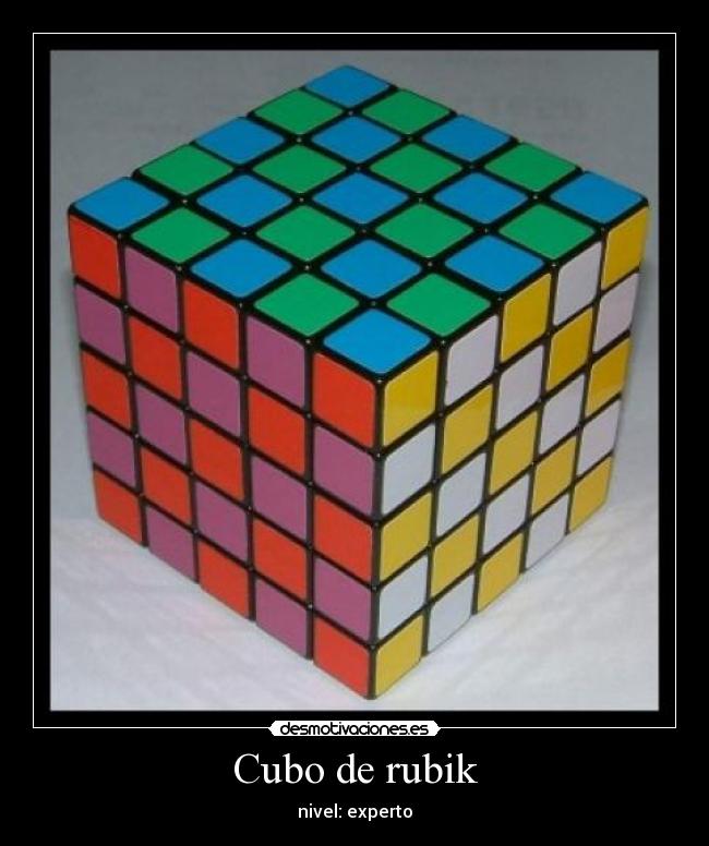 Cubo de rubik - nivel: experto