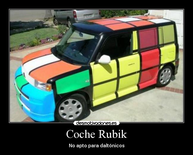 Coche Rubik - No apto para daltónicos