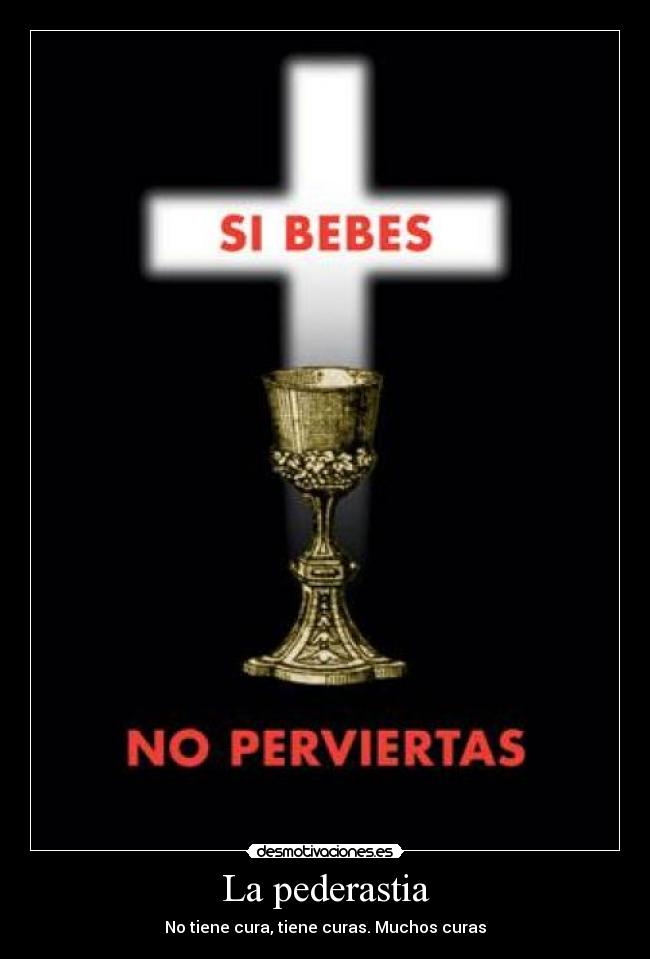 carteles cura iglesia pederastia desmotivaciones