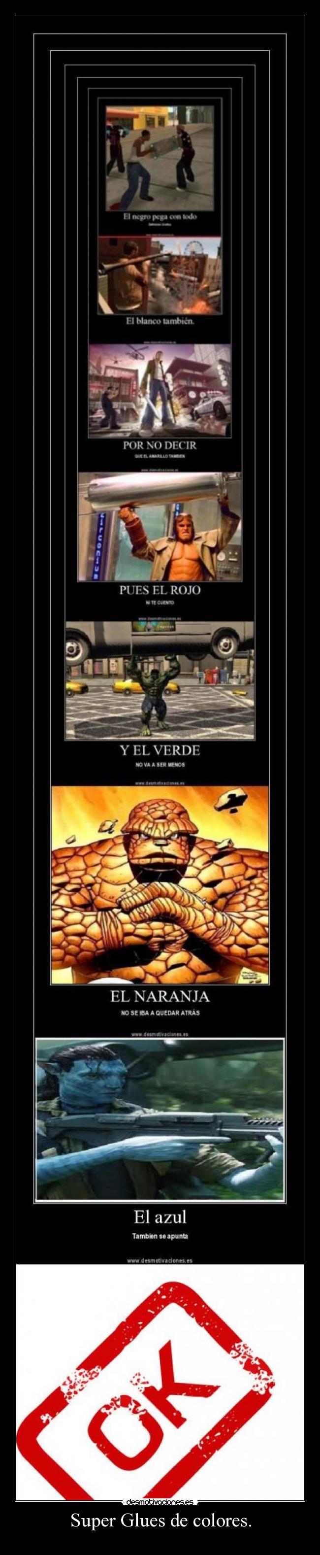 Super Glues de colores. -