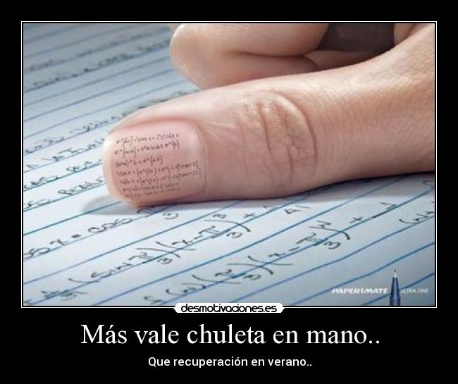 Más vale chuleta en mano.. - 