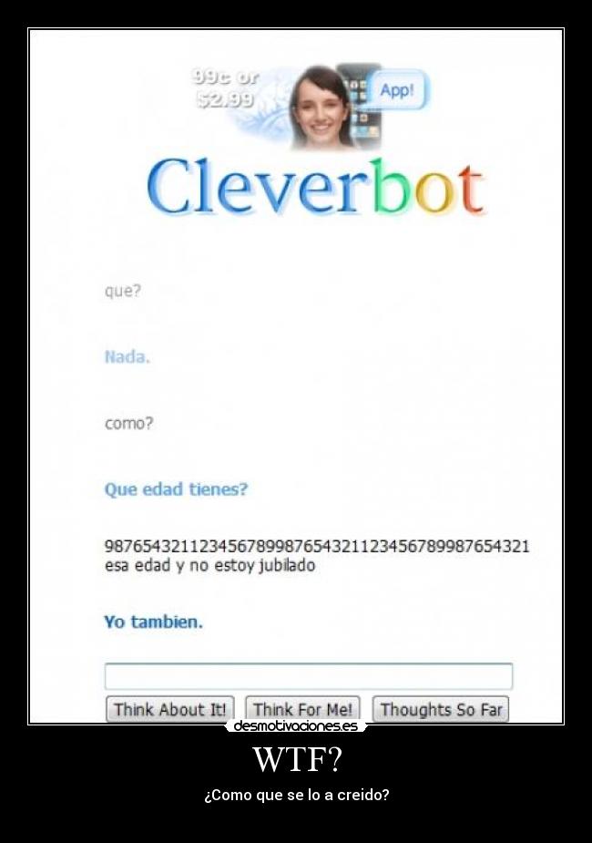 WTF? - ¿Como que se lo a creido?