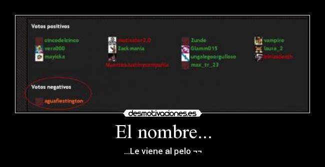 El nombre... -