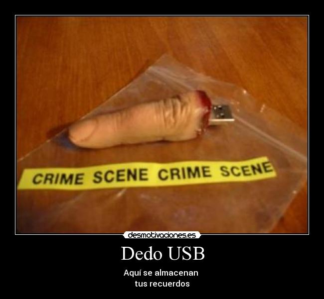 Dedo USB - Aquí se almacenan
tus recuerdos