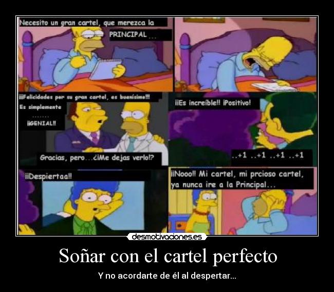 Soñar con el cartel perfecto - 