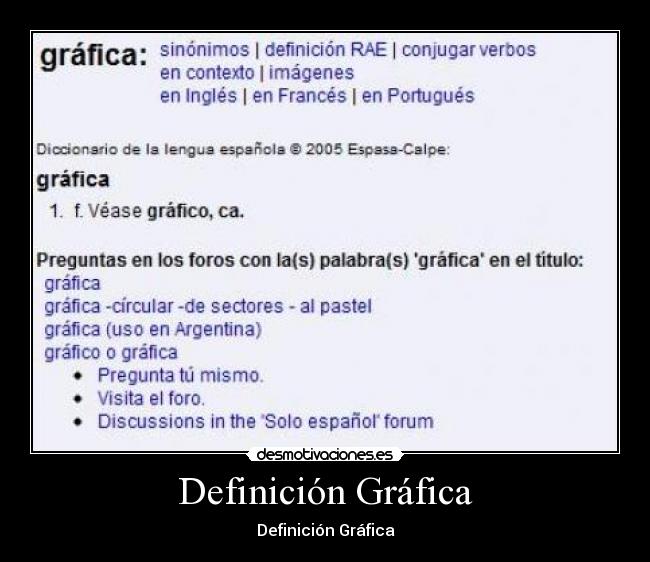 Definición Gráfica - Definición Gráfica