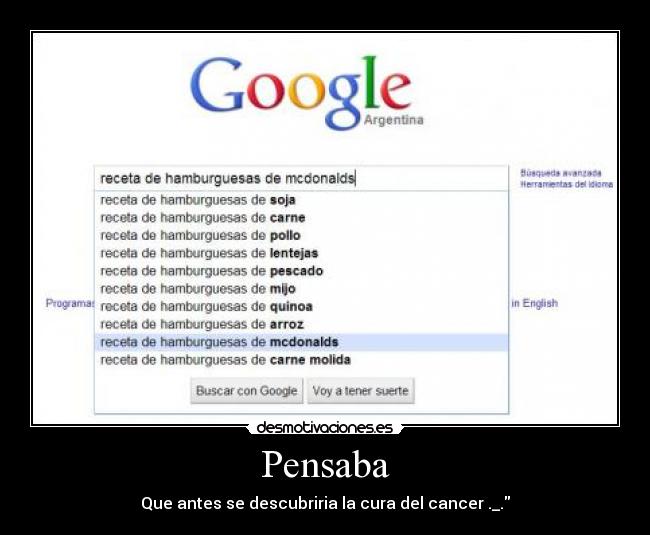 Pensaba - Que antes se descubriria la cura del cancer ._.
