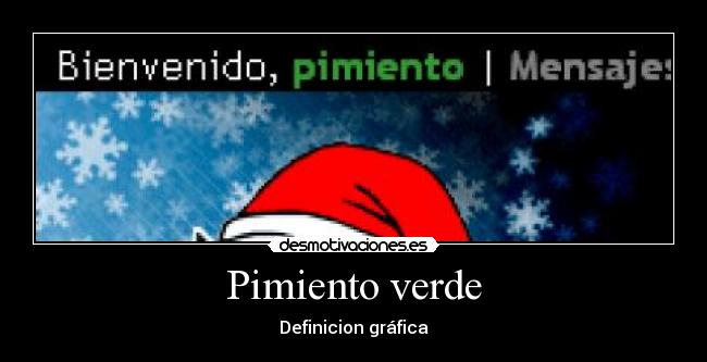 Pimiento verde - Definicion gráfica