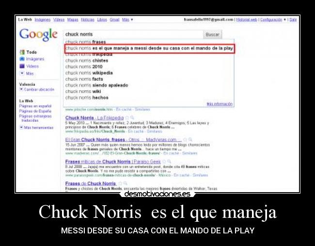 Chuck Norris es el que maneja -