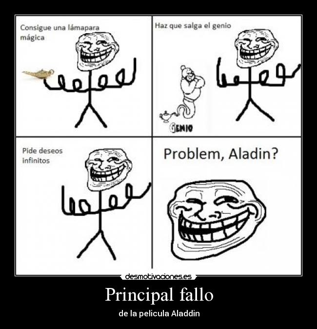 Principal fallo - de la pelicula Aladdin
