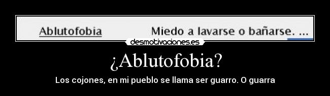 ¿Ablutofobia? -
