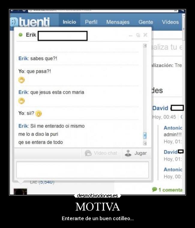 MOTIVA - Enterarte de un buen cotilleo...