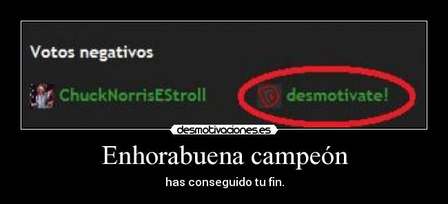 Enhorabuena campeón - 