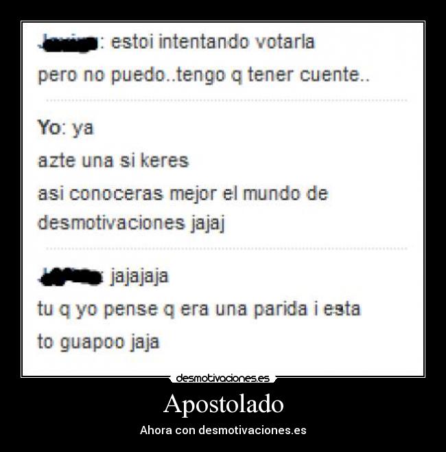 Apostolado - Ahora con desmotivaciones.es