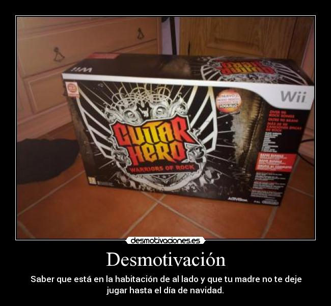 carteles guitar hero navidad desmotivaciones