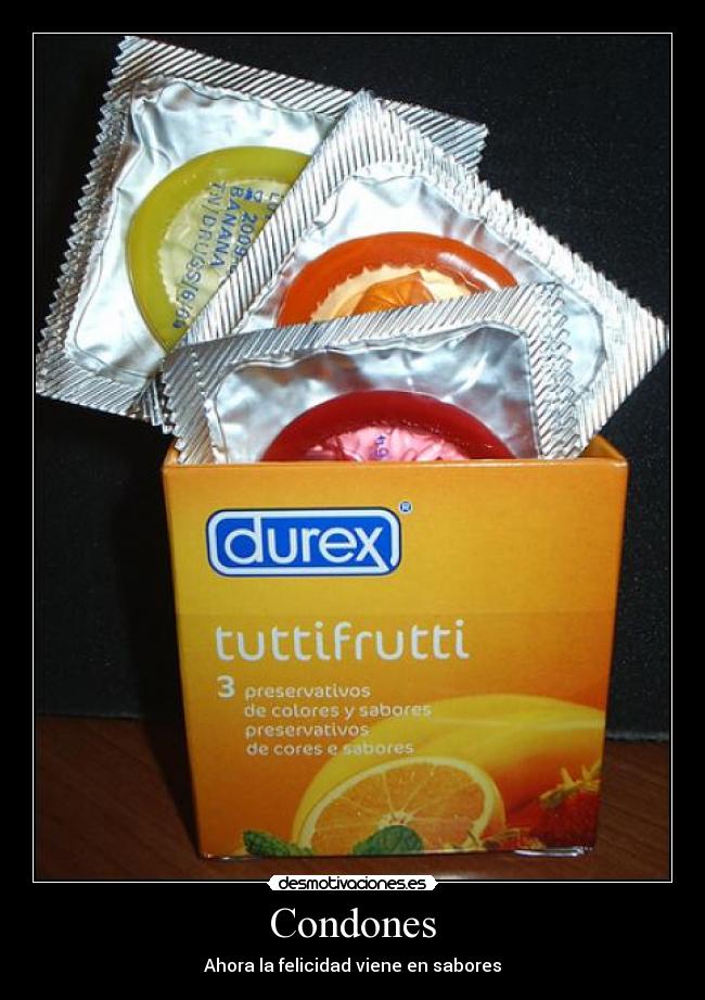 carteles condones sabores desmotivaciones