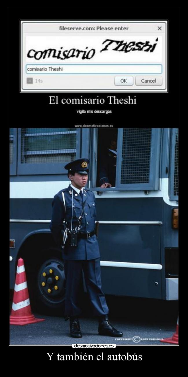 carteles comisiario theshi desmotivaciones