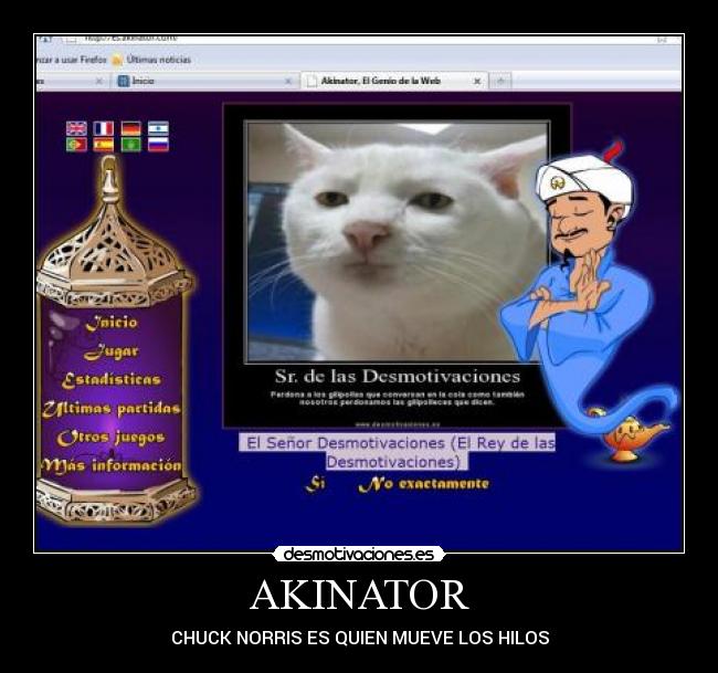 AKINATOR - CHUCK NORRIS ES QUIEN MUEVE LOS HILOS