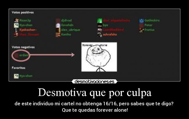 carteles forever alone desmotivaciones